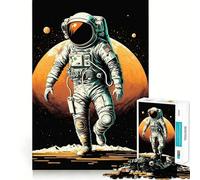 Puzzle pour Adultes 1000 pièces Astronaute dans l'espace Décoration Clean Fit Jeu de Stimulation mentale Temps de Jeu Confortable Cadeau d'anniversaire Artistique (38x26cm)