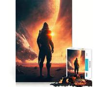 Puzzle pour Adultes 1000 pièces Astronaute dans l'espace Jeu de logique et d'assemblage Facile Cadeau Artistique de Noël (38x52cm)