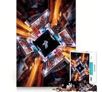 Puzzle pour Adultes 1000 pièces Astronaute dans Un Tunnel Spatial Assemblage Parfait Art Logique Jeu d'adresse Jeu Lent et apaisant Cadeau de Noël Calme (50x75cm)