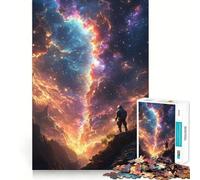 Puzzle pour Adultes 1000 pièces Astronaute dans Une nébuleuse Cosmique Galaxie Découpe précise Jeu d'adresse et de réflexion Détente Cadeau Artistique de Noël (50x75cm)