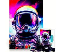 Puzzle pour Adultes 1000 pièces Astronaute Espace Nébuleuse Découpe Parfaite Jeu Amusant et Stimulant pour l'esprit Jeu Paisible Cadeau d'anniversaire Amusant (50x75cm)