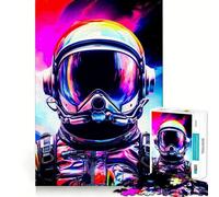 Puzzle pour Adultes 1000 pièces Astronaute Espace Nébuleuse Jeu à articulations Pointues Défi Mental Jouet Calme et Amusant Décoration de Noël pour la Maison (38x26cm)