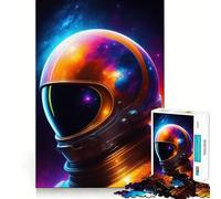 Puzzle pour Adultes 1000 pièces Astronaute Galaxie Espace Assemblage Parfait Art Logique Jeu d'adresse Jeu Lent Calme Cadeau de Noël apaisant (38x26cm)