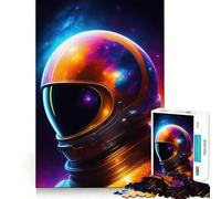 Puzzle pour Adultes 1000 pièces Astronaute Galaxie Espace Jeu de logique et d'assemblage Facile Cadeau Artistique de Noël (50x75cm)
