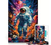 Puzzle pour Adultes 1000 pièces Astronaute l'espace est Sauvage Jeu d'adresse et de réflexion Jeu Gratuit Scène de Noël (38x52cm)