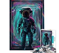 Puzzle pour Adultes 1000 pièces Astronaute Portail Spatial Jeu Impossible pour Un Jeu éducatif Un défi Un Cadeau d'anniversaire pour améliorer la mémoire (Dimensions 38x52cm)