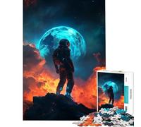 Puzzle pour Adultes 1000 pièces Astronaute sur planète Extraterrestre Jeu Impossible Jeu éducatif Jouet défi Cadeau d'anniversaire Améliore la mémoire (Dimensions 75x50cm)