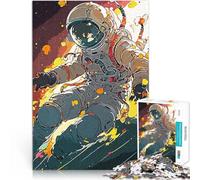 Puzzle pour Adultes 1000 pièces Astronaute Vintage Compétition de Vitesse Manuelle Chaque pièce est Unique - Jeu Familial Stimulant et Amusant 52x38cm
