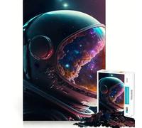 Puzzle pour Adultes 1000 pièces Astronaute Voie lactée Casque Découpe serrée Jeu de logique Amusant Détente Cadeau d'anniversaire pour l'esprit (50x75cm)