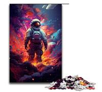 Puzzle pour Adultes 1000 pièces Astronautes dans l'univers mystérieux Puzzle Chaque pièce est Unique Jeu Familial Stimulant et Amusant 75x50cm
