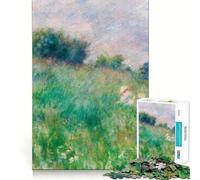 Puzzle pour Adultes 1000 pièces Auguste Renoir Prairie Jointure Lisse Jeu cognitif Amusant Jouet Jeu Occasionnel Cadeau d'anniversaire pour l'esprit (38x52cm)