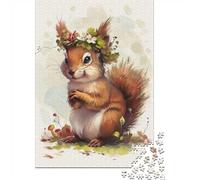 Puzzle pour Adultes 1000 Pièces avec Squirrel Flower, 52x38cm/1000pcs | Pour les passionnés de puzzles à Noël : ce puzzle adulte 1000 pièces convient aux soirées tranquilles de l'Avent.