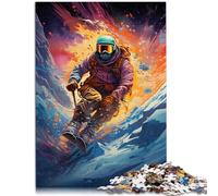 Puzzle pour Adultes 1000 pièces aventuriers du Snowboard pour Puzzle Gifts 26x38cm Offre des Cadeaux pour Toute la Famille pour Les 14 Ans et Plus