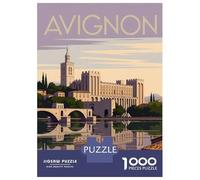Puzzle pour Adultes 1000 Pièces Avignon Travel Puzzles pour Adolescents, Jeux Amusants, Passe-Temps Idéal comme Cadeau 38x26cm/1000pcs