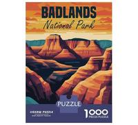 Puzzle pour Adultes 1000 Pièces Badlands National Park Puzzle Jeu Manuel D'assemblage De Motifs Idéal comme Cadeau 52x38cm/1000pcs