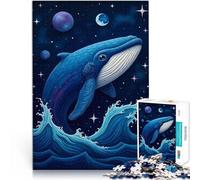 Puzzle pour Adultes 1000 pièces Baleine dans l'espace Jouets éducatifs d'apprentissage Car C'est Un pour Toute la Famille 38x26cm