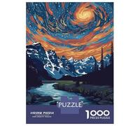 Puzzle pour Adultes 1000 Pièces Banff Canada Landscape Art Puzzle Jeux Relaxants Défi Difficile Cadeaux Uniques pour Anniversaire Et Noël 38x26cm/1000pcs