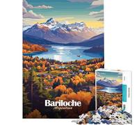 Puzzle pour Adultes 1000 pièces Bariloche Argentine Paysage Activités Amusantes à la Maison améliore la mémoire Jouet Anti-Stress pour Les 14 Ans et Plus (38x52cm)