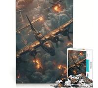 Puzzle pour Adultes 1000 pièces Bataille aérienne, Jeux relaxants, difficulté Difficile, Liste de souhaits avec Le Père Noël 38x26cm