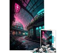 Puzzle pour Adultes 1000 pièces Bâtiments abandonnés surréalistes avec Ciel étoilé Jeu de réflexion Amusant et Humoristique pour Adultes Interaction Parent-Enfant (Dimensions 38x26cm)