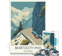 Puzzle pour Adultes 1000 pièces Beartooth Pass Art, Jeu Manuel, activités familiales, liste de souhaits avec Le Père Noël 38x52cm