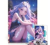 Puzzle pour Adultes 1000 pièces Beauté céleste au Clair de Lune, Jeu Familial, améliore la mémoire, Convient comme décoration de Bureau 38x26cm
