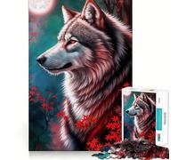 Puzzle pour adultes, 1000 pièces, beauté, loup alpha mythique, ajustement sans couture, art, jeu de réflexion, cadeau, jeu lent, (50 x 75 cm)