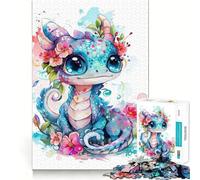 Puzzle pour Adultes 1000 pièces Bébé Dragon Coloré,Facile à Nettoyer,Décoration,Jeu Stimulant,Moment de détente,Cadeau d'anniversaire (50x75cm)