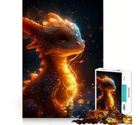 Puzzle pour Adultes 1000 pièces Bébé Dragon,Jeu de réflexion et de maîtrise des Bords précis,Jeu Calme,Cadeau d'anniversaire (50x75cm)