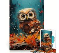 Puzzle pour Adultes 1000 pièces Bébé Hibou coloré à articulations Lisses,Jeu cognitif Amusant,Jouet,Jeu Occasionnel,Cadeau d'anniversaire pour l'esprit (50x75cm)