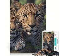 Puzzle pour Adultes 1000 pièces Bébé Jaguar Découpe précise Jeu de Concentration Amusant Jeu de détente Décoration Murale de Noël (50x75cm)