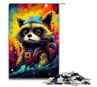 Puzzle pour Adultes 1000 pièces Bébé Robot Raton Laveur par SplattersLots Puzzle épais et coloré pour Jeu éducatif Défi Jouet Décoration intérieure Unique et Cadeaux 75x50cm