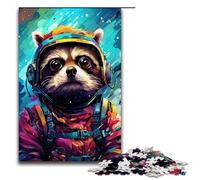 Puzzle pour Adultes 1000 pièces Bébé Robot Raton Laveur par SplattersLots Puzzle épais et coloré pour Jeu éducatif Défi Jouet Décoration intérieure Unique et Cadeaux 75x50cm