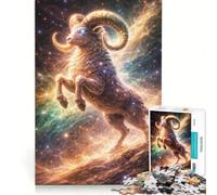 Puzzle pour Adultes 1000 pièces Bélier étoilé, Jeu de réflexion, Difficile, idéal en Cadeau pour Toute la Famille 38x26cm