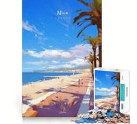 Puzzle pour Adultes 1000 pièces Belle Promenade Décoration Bordure Soignée Jeu de Défi Mental Temps de Détente Cadeau Artistique de Noël (50x75cm)