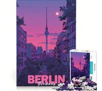 Puzzle pour Adultes 1000 pièces Berlin, Ville esthétique, Jeu de Construction, améliore la mémoire, idéal comme Cadeau pour Toute la Famille 38x26cm