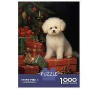 Puzzle pour Adultes 1000 Pièces Bichon Frise Dog Puzzle Adulte Jeu Manuel Découpe De Précision Idéal comme Cadeau 70x50cm/1000pcs