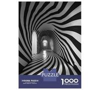 Puzzle pour Adultes 1000 Pièces Black and White Optical Illusion Puzzles pour Adultes Analyse Et Logique Entraînez Votre Cerveau Et Votre Dextérité Jeu Intellectuel 52x38cm/1000pcs