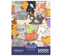 Puzzle pour Adultes 1000 Pièces Black Cats Cute Rainbow Puzzles pour Adolescents, Jeux Amusants, Passe-Temps Idéal comme Cadeau 70x50cm/1000pcs