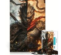 Puzzle pour Adultes 1000 pièces Black Myth Wukong,Assemblage Fin,activité intellectuelle Amusante et relaxante,Cadeau de Noël apaisant (50x75cm)