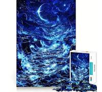 Puzzle pour Adultes 1000 pièces Bleu céleste Marée Flawless Fit Art Logic Jouet Amusant pour se détendre et s'amuser Cadeau d'anniversaire (38x52cm)