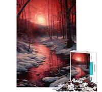 Puzzle pour Adultes 1000 pièces Blood River Jeu de Puzzle Familial Motif à Assembler Cadeau d'anniversaire Unique (Dimensions 38x26cm)