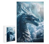 Puzzle pour adultes 1000 pièces Blue Ice Dragon Puzzle pour adolescents Jeu de réflexion Analyse et Logique 1000 pièces