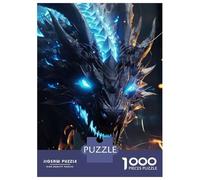 Puzzle pour Adultes 1000 Pièces Blue Lightning Dragon Puzzle Casse-tête Jeu pour S'amuser en Famille Interaction Parent-Enfant 52x38cm/1000pcs