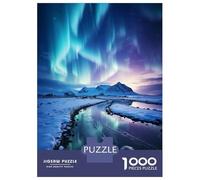 Puzzle pour Adultes 1000 Pièces Blue Northern Lights Puzzles pour Adolescents, Jeux Amusants, Passe-Temps Idéal comme Cadeau 70x50cm/1000pcs