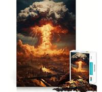 Puzzle pour Adultes 1000 pièces Bombe Atomique Jointure Lisse Jeu cognitif Amusant Jouet Jeu Occasionnel Cadeau d'anniversaire pour l'esprit (38x52cm)