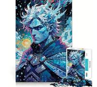 Puzzle pour Adultes 1000 pièces Borée,Prince des Vents du Nord,Bords impeccables,Jouet Amusant pour stimuler Le Cerveau,Ambiance chaleureuse et divertissante,scène de Noël (38x26cm)