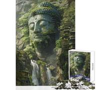 Puzzle pour Adultes 1000 pièces Bouddha dans Un Mur Jeu Impossible idéal pour Les Couples Jouet Anti-Stress Cadeau d'anniversaire (38x26cm)