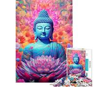 Puzzle pour Adultes 1000 pièces Bouddha Serein Puzzle à Monter soi-même Décoration Murale Cadeau Unique pour Anniversaire et Noël (Dimensions 50x75cm)