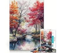 Puzzle pour Adultes 1000 pièces Bridge to Fall Fine Cutting Art Jeu Stimulant Le Cerveau Jeu de détente Cadeau de Noël (38x52cm)